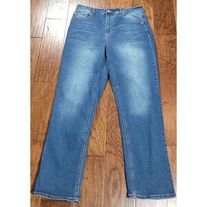 Frye Women's Blue Straight Amari Wash Stretchy Denim Jeans Size 8 31x28